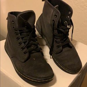 Doc Marten Canvas High Tops. Worn.